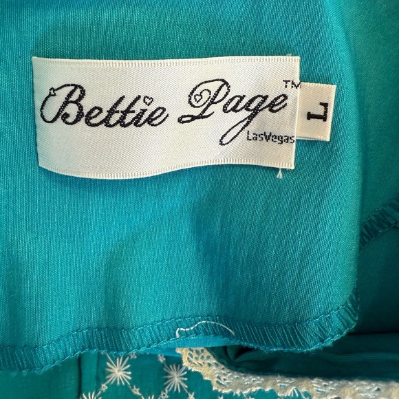 Bettie Page Retro Inspired Pin Up Dress Size Large - Picture 7 of 11